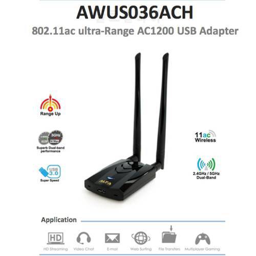 ALFA AWUS036ACH Uses RTL8812AU Chipset High-power Wireless Network Card Suitable For BT5 Kali Linux MAC
