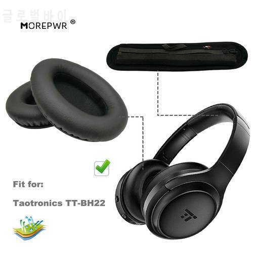 Replacement Ear Pads for Taotronics TT-BH22 TT BH22 Headset Parts Headband Leather Cushion Velvet Earmuff Earphone Sleeve Cover