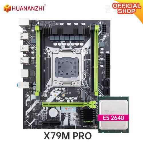 HUANANZHI M PRO LGA 2011 Motherboard cpu set with Xeon E5 2640 combo kit set support DDR3 RECC memory M.2 NVME USB SATA
