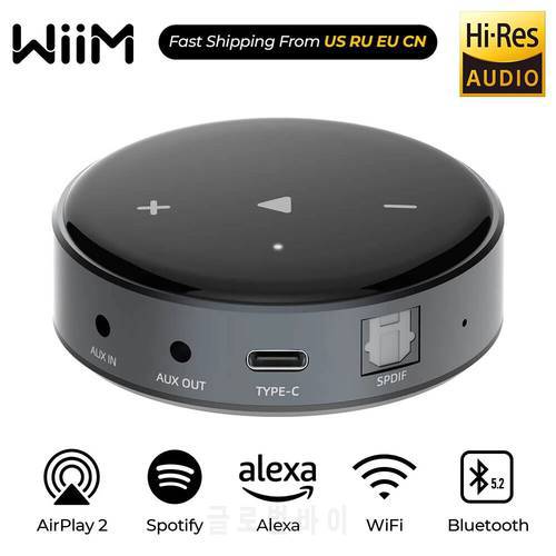 Wiim Mini WIFI2.4/5G&Bluetooth 5.2 HiFi Preamplifier DLNA For Airplay2 Audio Music Adapter Multi Room Streams Intelligent Voice