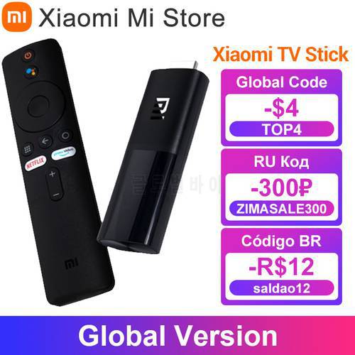 Global Version Xiaomi Mi TV Stick Quad Core HDR 1GB RAM 8GB ROM Bluetooth-compatible Wifi Netflix TV Dongle Google Assistant