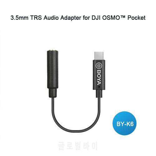 BOYA BY-K6 BY-K7 3.5mm TRS Female to Type-C Adapter Cable for DJI OSMO™ Pocket/ACTION and Self-Powered Camera Microphone