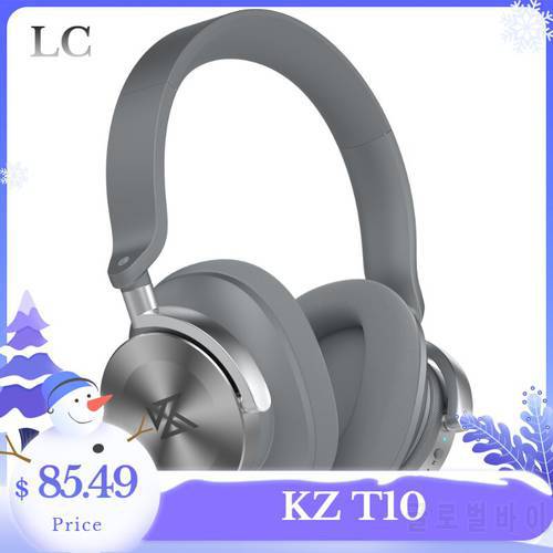 KZ T10 Wireless Headphones ANC Double-fed Active Bluetooth-compatible Earphones Noise Cancelling with Mic Headset Music Game IEM