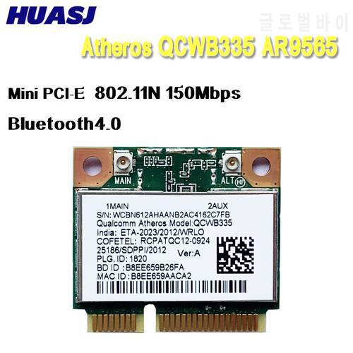 Huasj Atheros AR9565 QCWB335 150Mbps + BT4.0 Mini pci-express WLAN WIFI wireless card