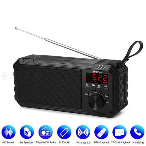 Powerful Portable Wireless Speaker Bluetooth-compatible Column Bass Subwoofer TF Card USB Speakers FM Receiver/Radio With FM AM