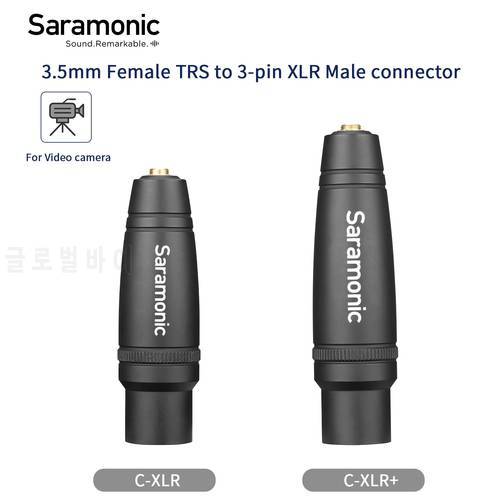 Saramonic C-XLR 3.5mm Female TRS to 3-pin XLR Male Audio Adapter for Wireless Microphone Video Cinema Cameras Audio Recorders