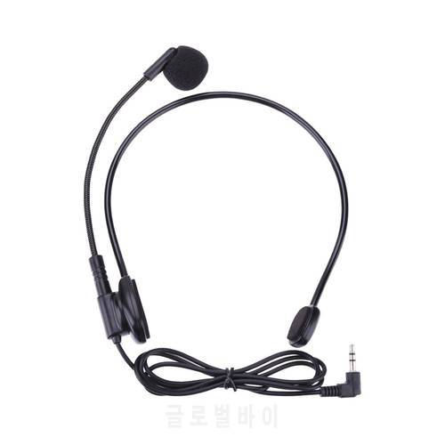 Wired Head-mounted Headset Microphone Cable Flexible Boom Amplifie Condenser Mic Accessories For meeting Recording Interview