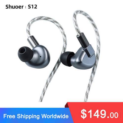 Letshuoer S12 PRO |Shuoer S12 Magnetic Planar Driver IEM Hi-Fi Earphones Silver Plated Copper Cable with 2.5/3.5/4.4mm plug