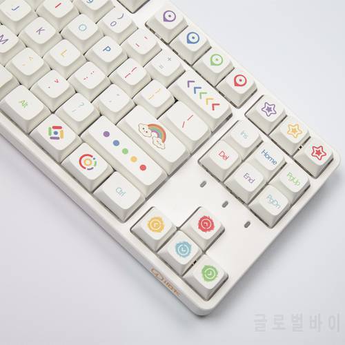 127 Keys Color Keycaps Cherry Profile/XDA Profile PBT Dye Sublimation For MX Switch Fit 61/64/68/87/96/104 Mechanical Keyboard