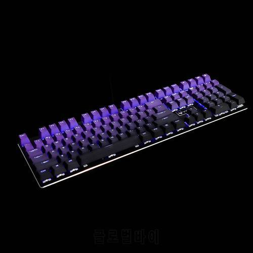 OEM 108 Purple Black Gradient Keycap | Dyed Double Shot Shine Through PBT Keyset | For MX Mechanical Keyboard 61 87 104 Keychron