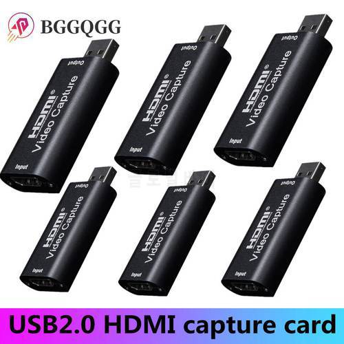 BGGQGG 4K Video Capture Card USB2.0 HDMI Video Grabber 1080P 60FPS Recorder for PS4 Game DVD HD Camera Recording Live Streaming