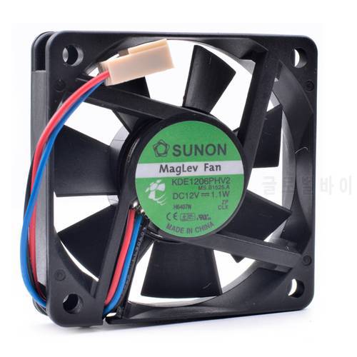 Original KDE1206PHV2 6cm 6015 60x60x15mm 60mm fan 12V 1.1W power charger cooling fan