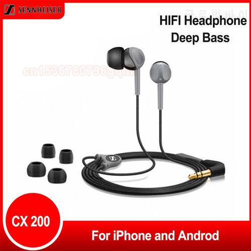 Sennheiser CX200 StreetII 3.5mm In-ear Stereo Earphone Wired Bass Headset Sport Running Earbuds HIFI Headphone For iPhone Androd