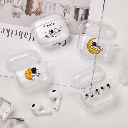 Astronaut Pattern Case For Airpods 2 1 Pro 3 TPU Earphone Cover Funda For Apple Airpods 3 2 1 Air Pods Pro Protective Shell