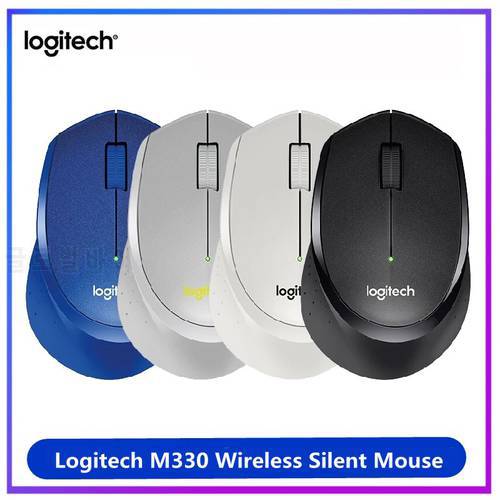 Original Logitech M330 Wireless Mouse Silent with 2.4GHz USB 1000DPI Optical For Office Home Using PC/Laptop Mouse Gamer