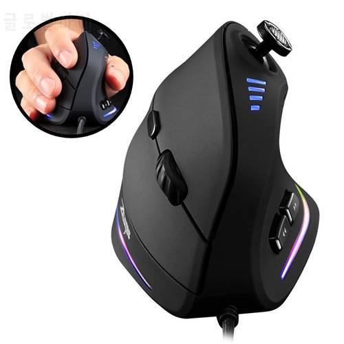 New Vertical Gaming Mouse Programmable 11 Buttons USB Wired RGB Optical Remote Ergonomic Mouse Gamer Mice For PUBG LOL