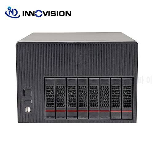 Factory Sale hot swap NAS 8 HDD tooless bays case support M-ATX motherboard for cloud date storage