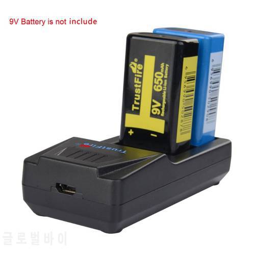 USB 9V 6F22 Battery Charger 2 Slot for 9V Rechargeable Li-lon and Ni-MH battery HCCY