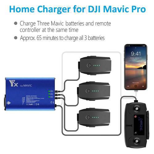For Mavic Pro 5In1 Multi Smart Battery Charging Hub Intelligent Home Charger for DJI Mavic Pro&Platinum Drone Camera Accessories
