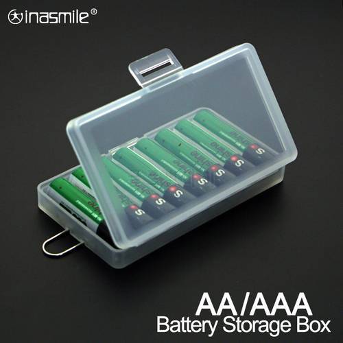 2 4 8 Slots AA AAA Plastic Battery Holder Storage Box Battery Case Cover for AA AAA Rechargeable Battery Container Organizer