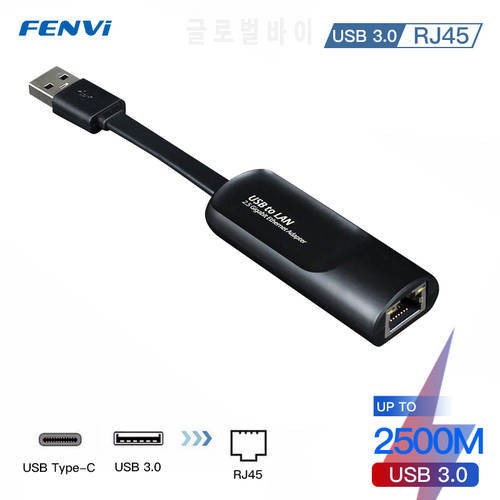 2500Mbps Ethernet USB 3.0 To RJ45 External Wired Network Card 2.5G Type-C Converter Ethernet Lan Adapter Hub For MacBook Win7/10