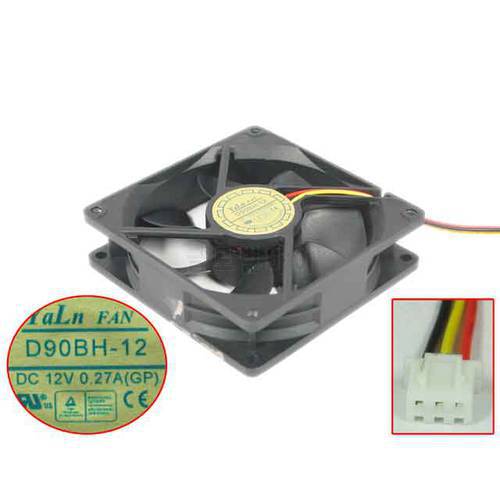 YATE LOON D90BH-12 Server Cooling Fan DC 12V 0.27A 90x90x25mm