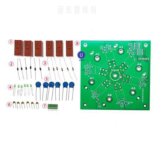 6:1 Coax Remote Antenna Switch SO-239 1.8-60MHz 6-Channel DIY Kits Assembled Board