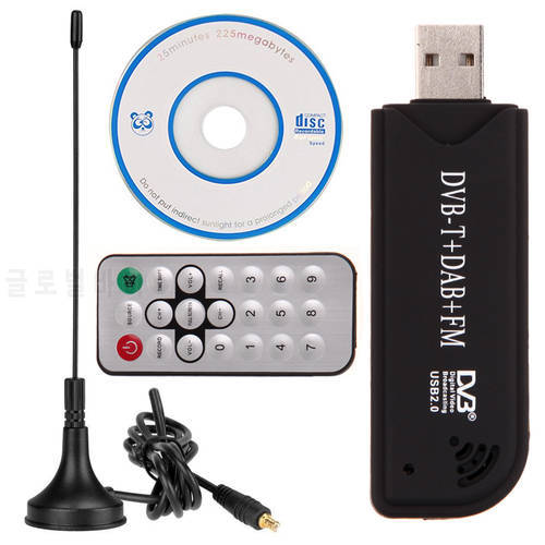 TV Tuner Receiver Stick USB2.0 Digital DVB-T SDR+DAB+FM TV Tuner Receiver Stick RTL2832U+ FC0012