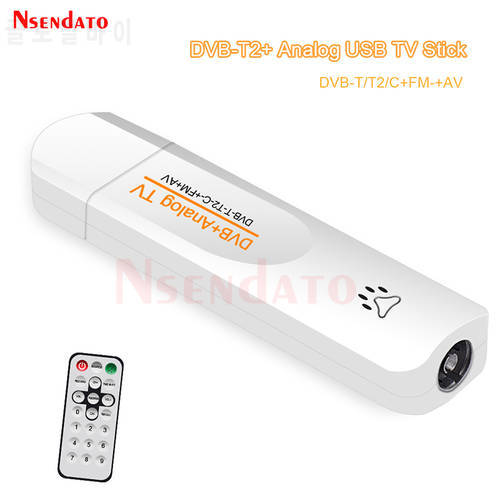 DVB-T2/T/C FM PVR Analog USB TV stick Tuner Dongle PAL/NTSC/SECAM with antenna Remote Control DVB T2 HD TV Receiver For Windows