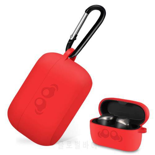 2020 Released Soft Silicone Skin Shock-Absorbing Protective Case Cover with Keychain for Jabra Elite Active 75t Back LED Visible