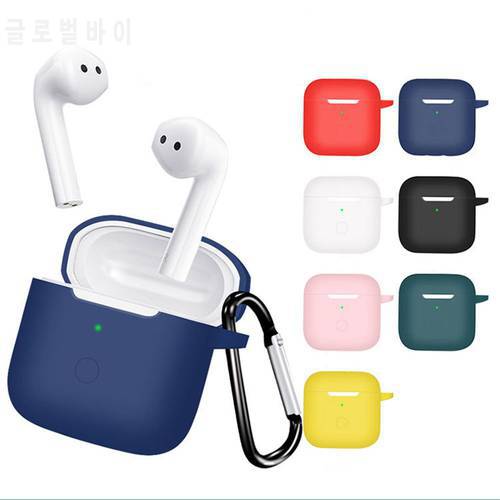 For Redmi Buds 3 Silicone Case Protective Cover Wireless Bluetooth Earphone Charger Shell With Carabiner Headset Accessories