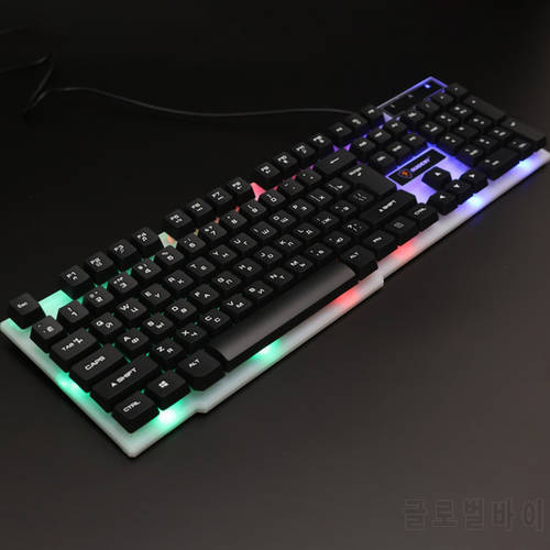 Russian Keyboard RGB Keyboard Laptop Accessories PC Gamming Computer Accessories 104 Keys for Gamer for Laptop Notebook Wired