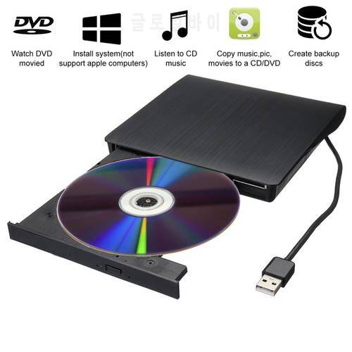 External Slim CD ROM Disk Reader Portable USB 3.0 DVD-ROM Optical Drive Desktop PC Laptop Tablet Promotions DVD Player 2021 New
