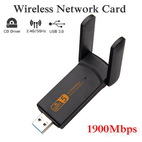 1900Mbps Wireless USB Wifi Adapter 1200Mbps Wifi Dongle USB Network Card Dual Band 2.4G/5.8G Receiver for PC Desktop Laptop