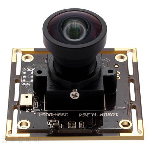 2MP IMX323 USB Camera Module Low Light 0.01Lux H.264 No distortion Wide Angle 120degree Webcam Board with MIC Microphone