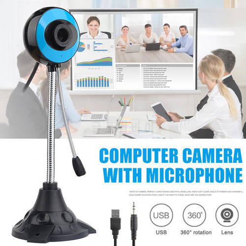480P Webcam Video Webcam USB Camera Built-in Microphone Video With Mic