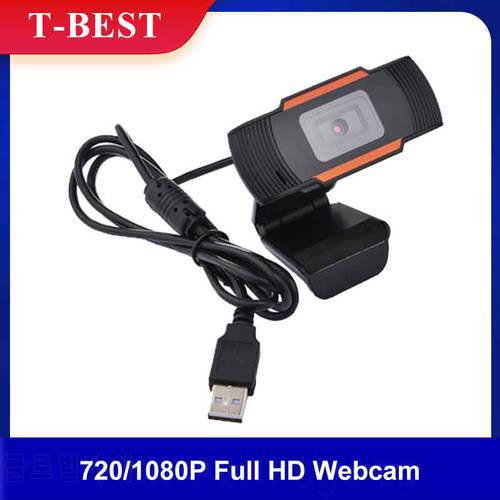 720/1080P Full HD Webcam Video Conference Computers Camera with Microphone USB Plug&Play for Live Webcasting