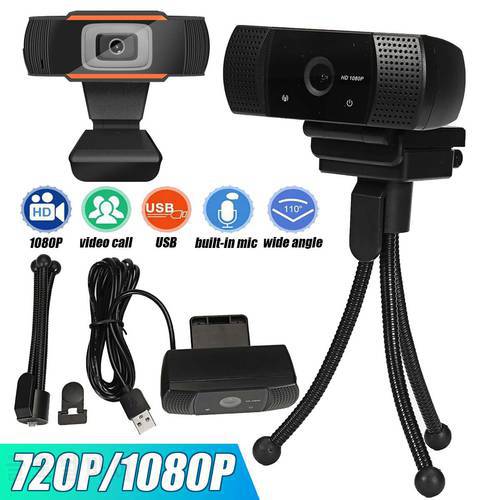 2K Webcam HD Computer PC WebCamera with Microphone Rotatable Cameras for Live Stream Video Class Conference PC Gamer