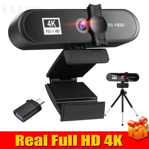 4K 1K PC Webcam With Microphone Full HD 1080P Widescreen Computer Game Video Work WebCamera Rotatable USB 480P Web Camera Cam