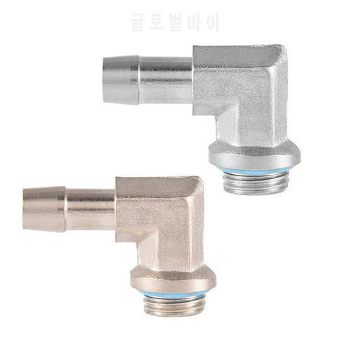 2pcs G1/4 Water Cooling Fittings 90 Degree Elbow Hose Adapter Pipe Connector for PC Water Cooling System OD9mm/OD11mm Optional