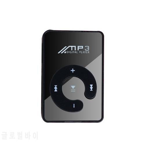 Portable Mini Mirror Clip MP3 Player Music Media Support Micro SD TF Card Fashion Hifi MP3 for Outdoor Sports