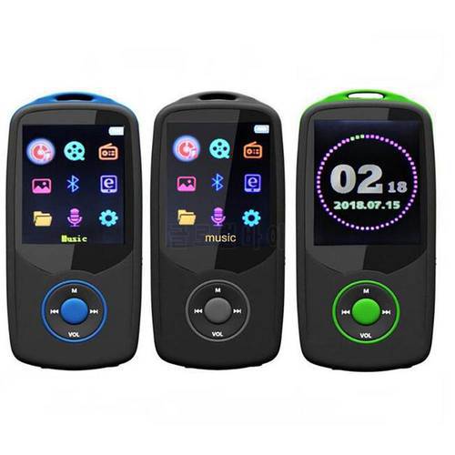 Portable Mini Bluetooth-compatible MP3 Music Player 4GB/8GB FM Recording E-Book Clock Pedometer Playback Support 64GB SD Card