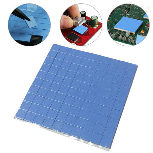 10x10x1mm 100pcs Heatsink Cooling thermal gasket Silicone Pad Thermal Pad Heatsink Cooling Conductive Silicone Pad GPU CPU