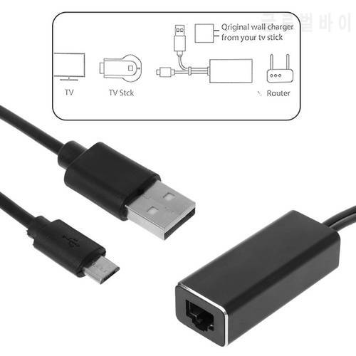 USB 2.0 to RJ45 Ethernet Adapter for Fire TV Stick Google Home Mini Chromecast Ultra 2 1 USB Power Supply Converter Accs
