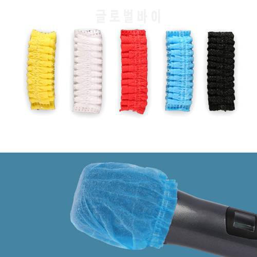 200pcs/set Disposable Non-woven Microphone Covers Microphone Protective Cover Mic Windscreen for Most Handled Microphone