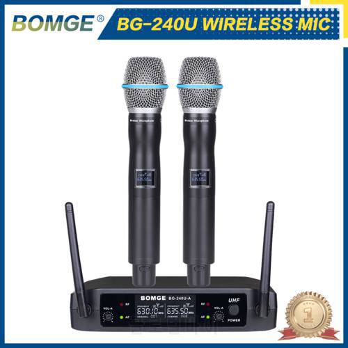BOMGE GLXD4 GLXD8 BETA87A Wireless Microphone Dual Wireless Microphone 2 Channels 2 Handhelds UHF Professional Mic System