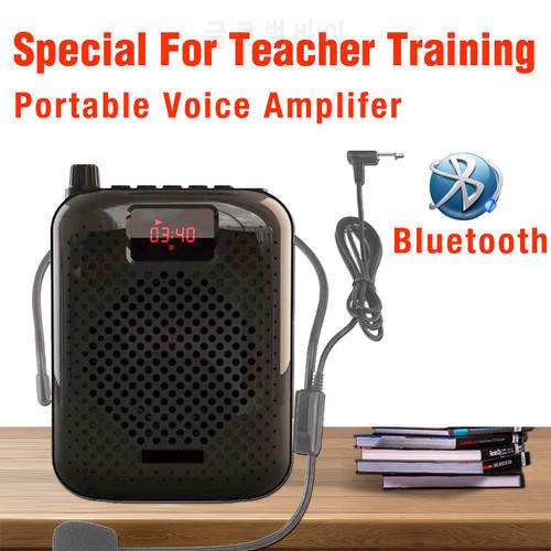 k500 Megaphonewith Radio for Teacher Microphone Amplifier Announcer Tour Guide Mini Waist Hanging with Mp3 Fm Radio TF Card
