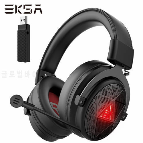 EKSA E910 5.8GHz Wireless Gaming Headphones with ENC Mic 15ms Low Latency Wireless Headset Gamer 7.1 Surround for PS4/PS5/PC/TV
