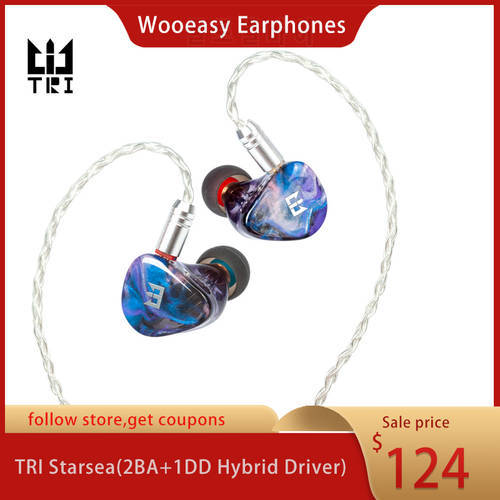 TRI Starsea 2BA+1DD Hybrid Driver HIFI In Ear Monitor Earphone Sports Headphone Noise Cancelling Headset Earbuds TRI I3 Pro iem