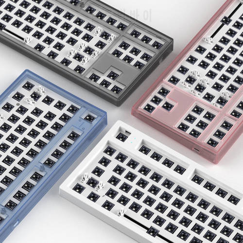 RGB LED Mechanical Keyboard for Flesports MK870 Programmable Hot Swappable Keyboard DIY Type-C FL.CMMK Satellite Shaft PC Kit